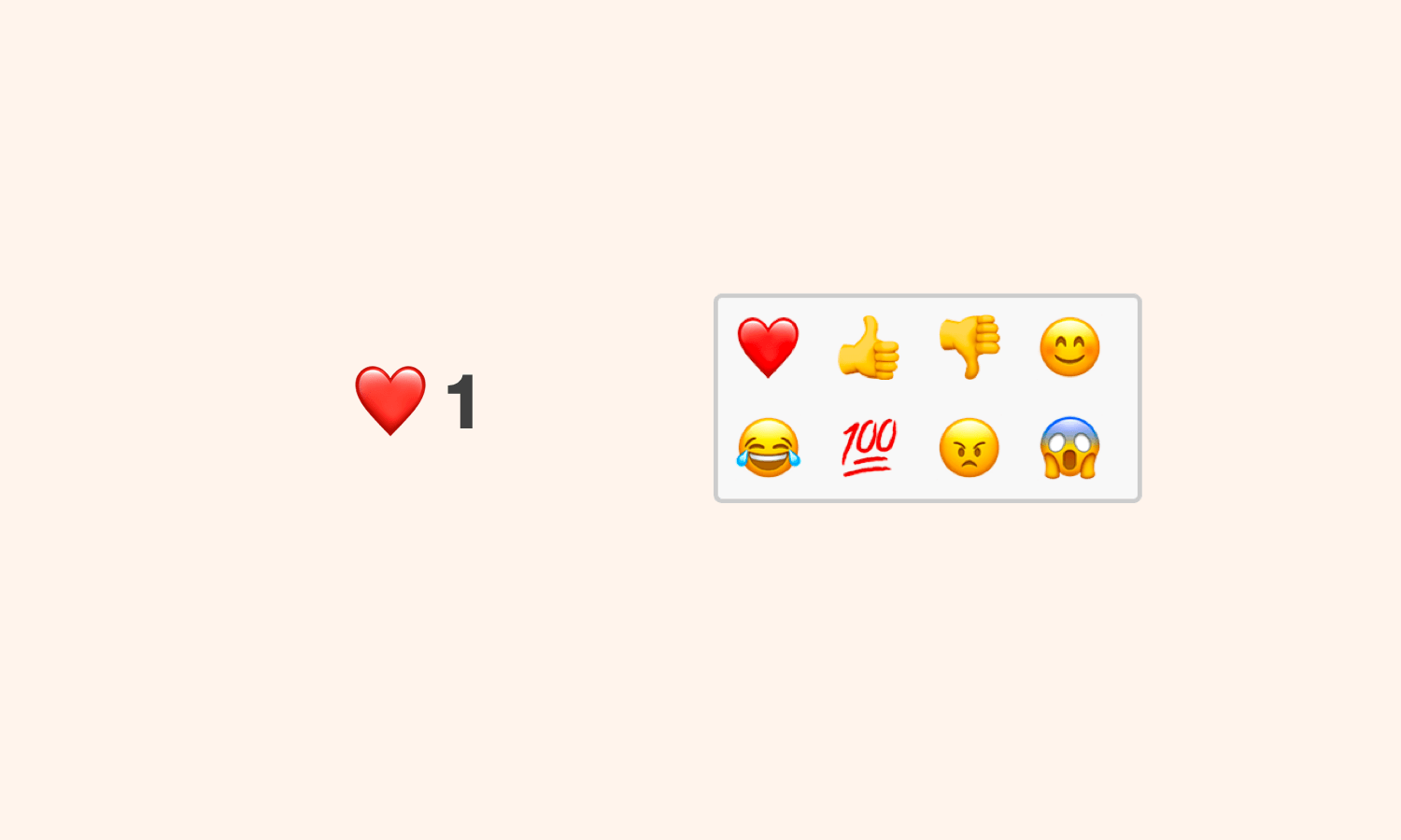 Likes and Emoji reactions