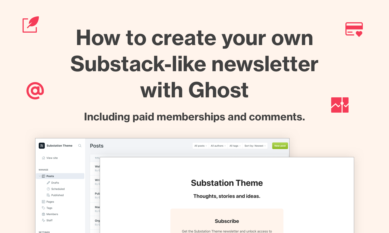How to build your own Substack with Ghost and Cove